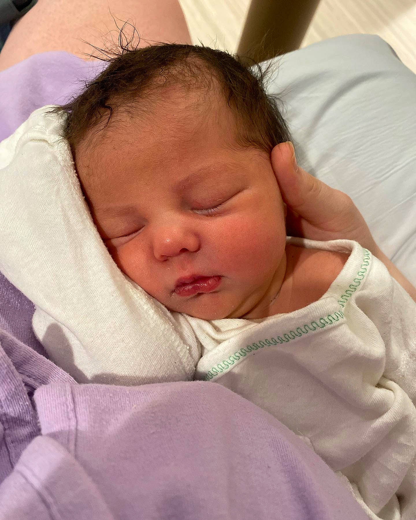 Eleanor is registered to the contest to win money with this photo: baby, baby_sleeping, cheek, chin, comfort, ear, eyebrow, eyelash, face, hair, happy, iris, linens, lip, mouth, neck, nose, person, pink, skin