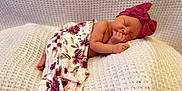 Rachel joined the competition — help win amazing prizes! baby, blanket, child, cozy, cute, floral, headband, indoors, infant, newborn, peaceful, pink_bow, portrait, relaxed, resting, sleeping, soft, texture, white_blanket, wrapped
