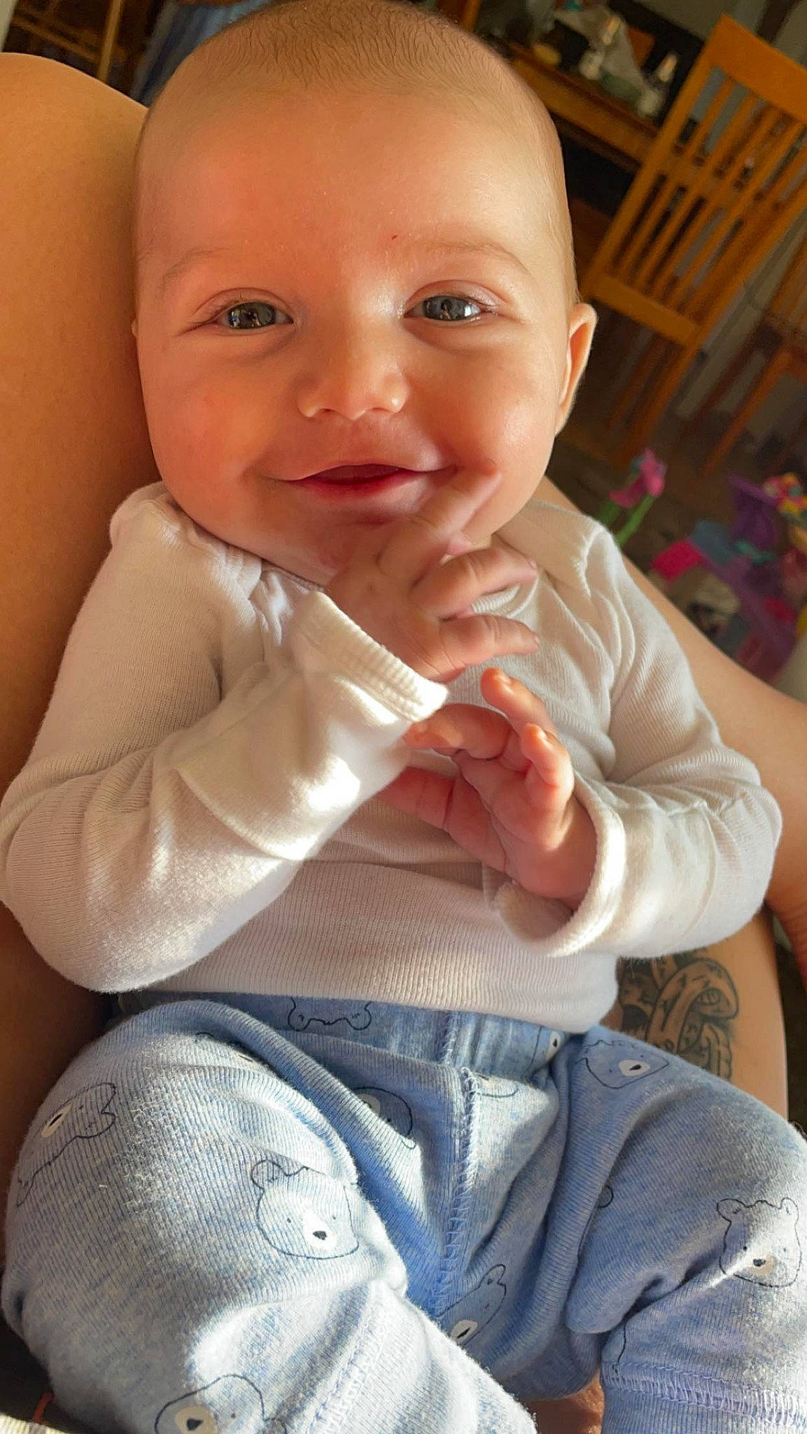 Oliver joined the competition — help win amazing prizes! baby, baby_toddler_clothing, cheek, chest, child, comfort, eyebrow, finger, gesture, happy, iris, lip, mouth, neck, nose, person, skin, sleeve, smile, thumb