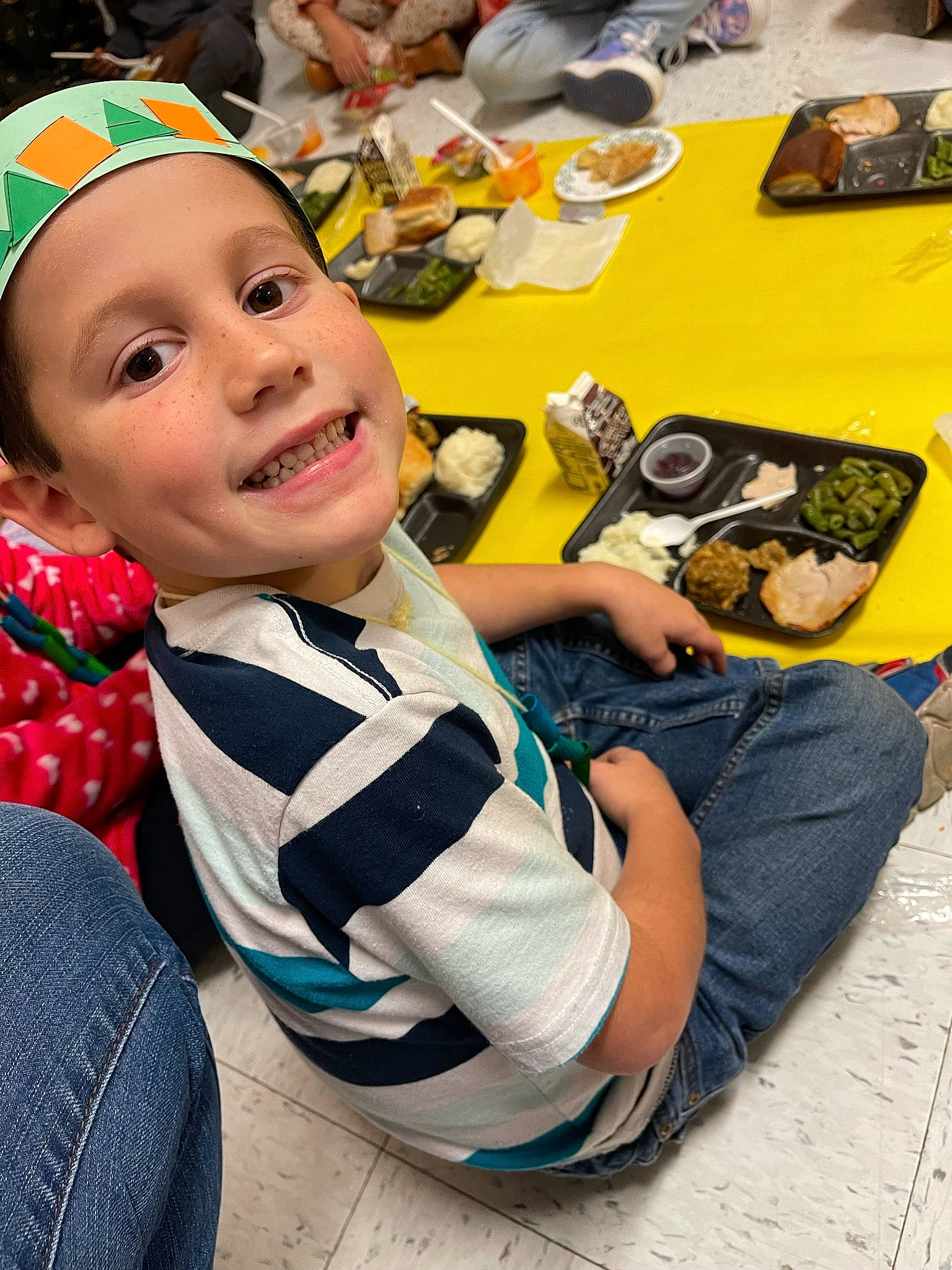 Braxton is registered to the contest to win money with this photo: baby, cap, chair, child, costume, event, fashion_accessory, fun, happy, holiday, joy, kindergarten, leisure, person, personal_protective_equipment, play, recreation, sitting, smile, t_shirt