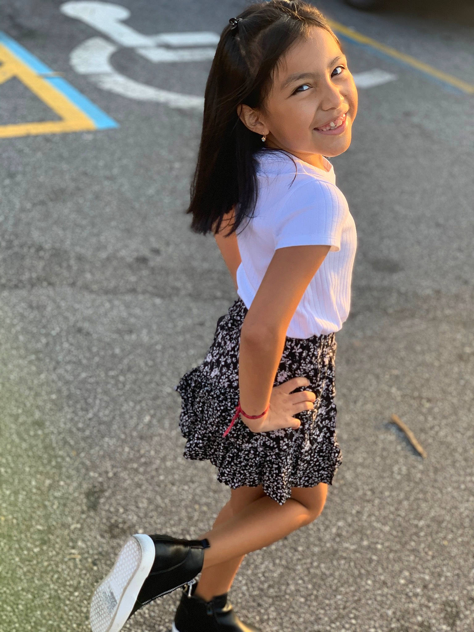 Yasmine joined the competition — help win amazing prizes! asphalt, beauty, black, electric_blue, face, happy, human_leg, joint, joy, knee, lip, long_hair, people, person, photograph, plaid, smile, snapshot, tartan, thigh