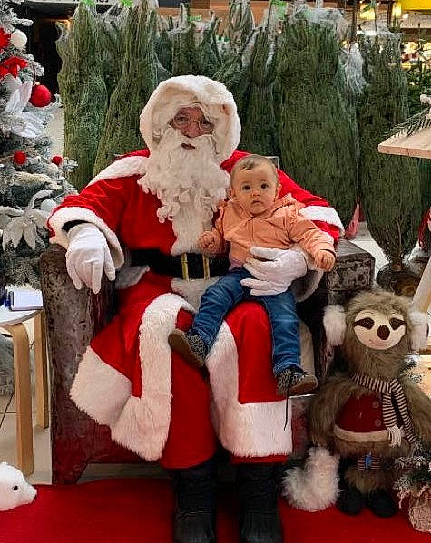 Lylou a rejoint le concours — aidez-le/la à gagner de superbes lots ! beard, christmas, christmas_decoration, christmas_eve, christmas_ornament, christmas_tree, costume_hat, event, facial_hair, fictional_character, fun, fur, hat, headwear, holiday, interior_design, lap, person, santa_claus, tradition