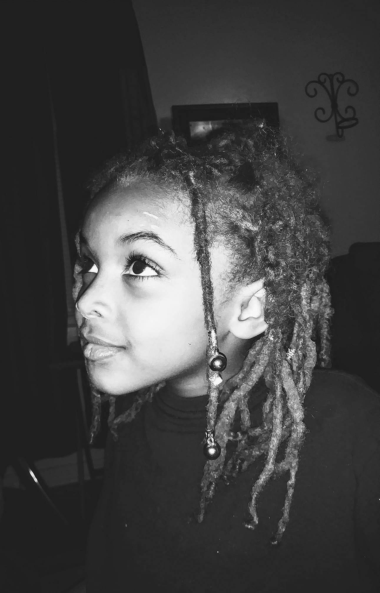 Halo joined the competition — help win amazing prizes! beauty, black, black_and_white, black_hair, cool, dreadlocks, ear, eye, eyebrow, face, forehead, hair, hairstyle, head, lady, lip, long_hair, monochrome, nose, person