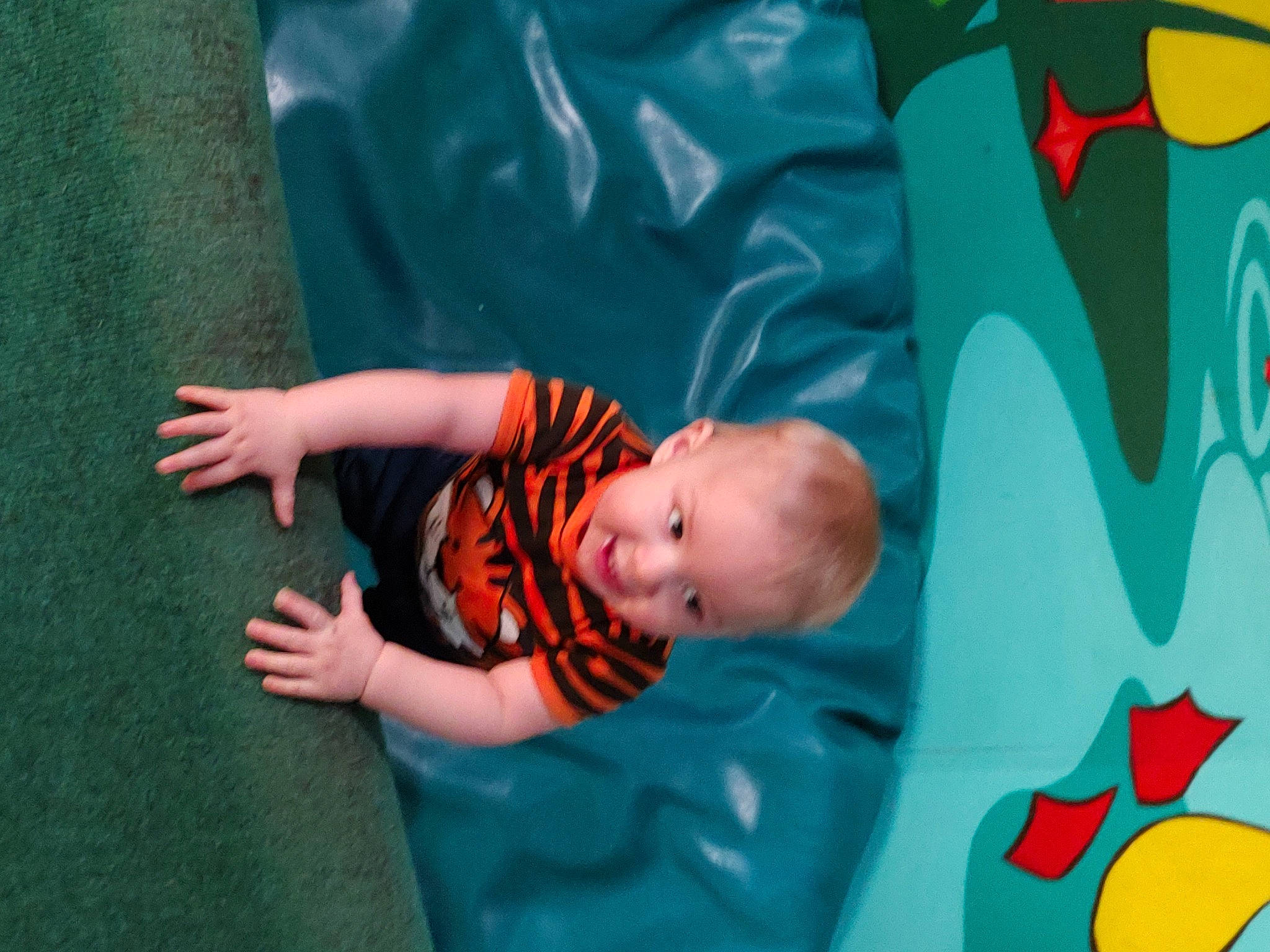 Thomas joined the competition — help win amazing prizes! baby, baby_products, child, fun, grass, happy, human_body, leaf, leisure, linens, mammal, pattern, person, plant, recreation, sitting, t_shirt, tints_and_shades, toddler, tree