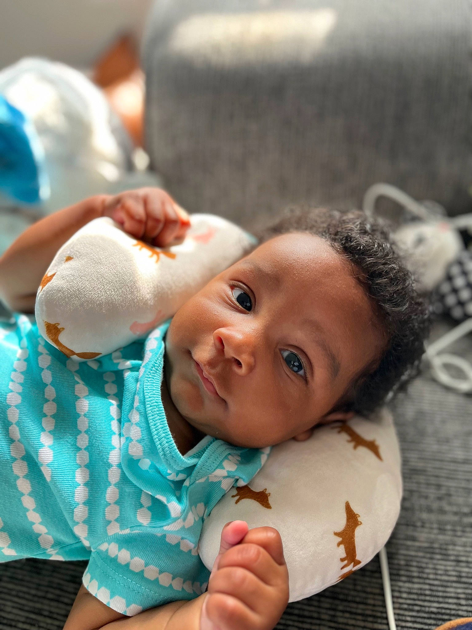 Houston joined the competition — help win amazing prizes! baby, baby_products, baby_toddler_clothing, cheek, child, comfort, event, eye, finger, gesture, grass, hand, happy, nail, nose, person, portrait_photography, sitting, skin, thumb