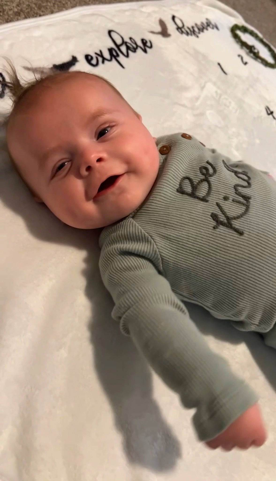 William joined the competition — help win amazing prizes! baby, baby_toddler_clothing, carmine, cheek, child, comfort, face, font, happy, laugh, linens, monochrome, monochrome_photography, pattern, person, portrait_photography, skin, sleeve, smile, toddler