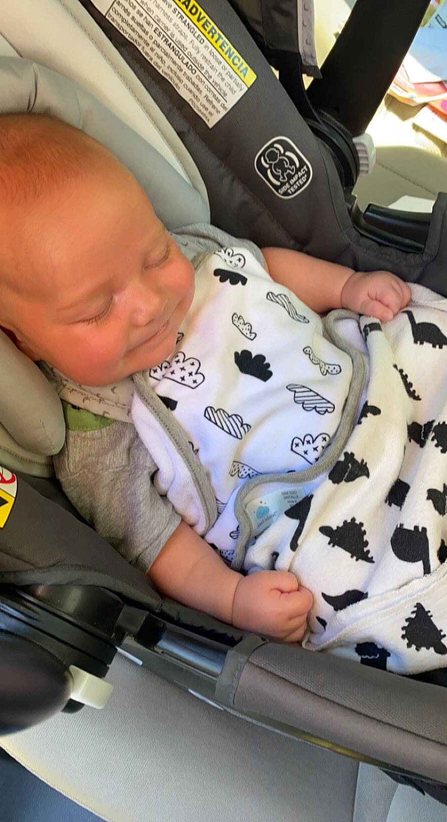 Lyle joined the competition — help win amazing prizes! baby, baby_in_car_seat, baby_products, baby_toddler_clothing, beauty, car_seat, cheek, child, comfort, facial_expression, finger, gesture, hairstyle, human, mouth, person, seat_belt, sitting, skin, sleeve