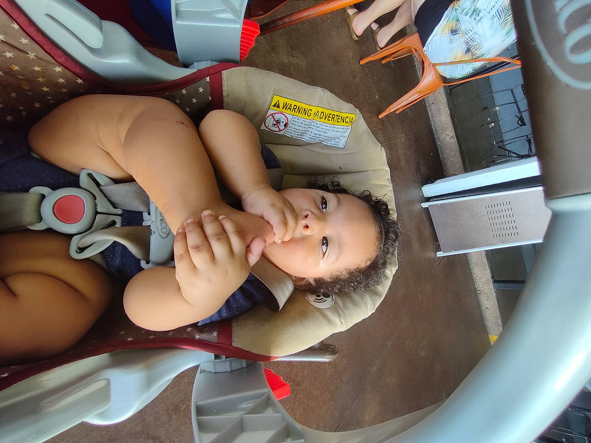 Zayden joined the competition — help win amazing prizes! auto_part, automotive_design, baby, baby_products, beauty, car_seat, child, comfort, elbow, finger, fun, human_leg, knee, lap, leg, mouth, nail, person, sitting, thigh