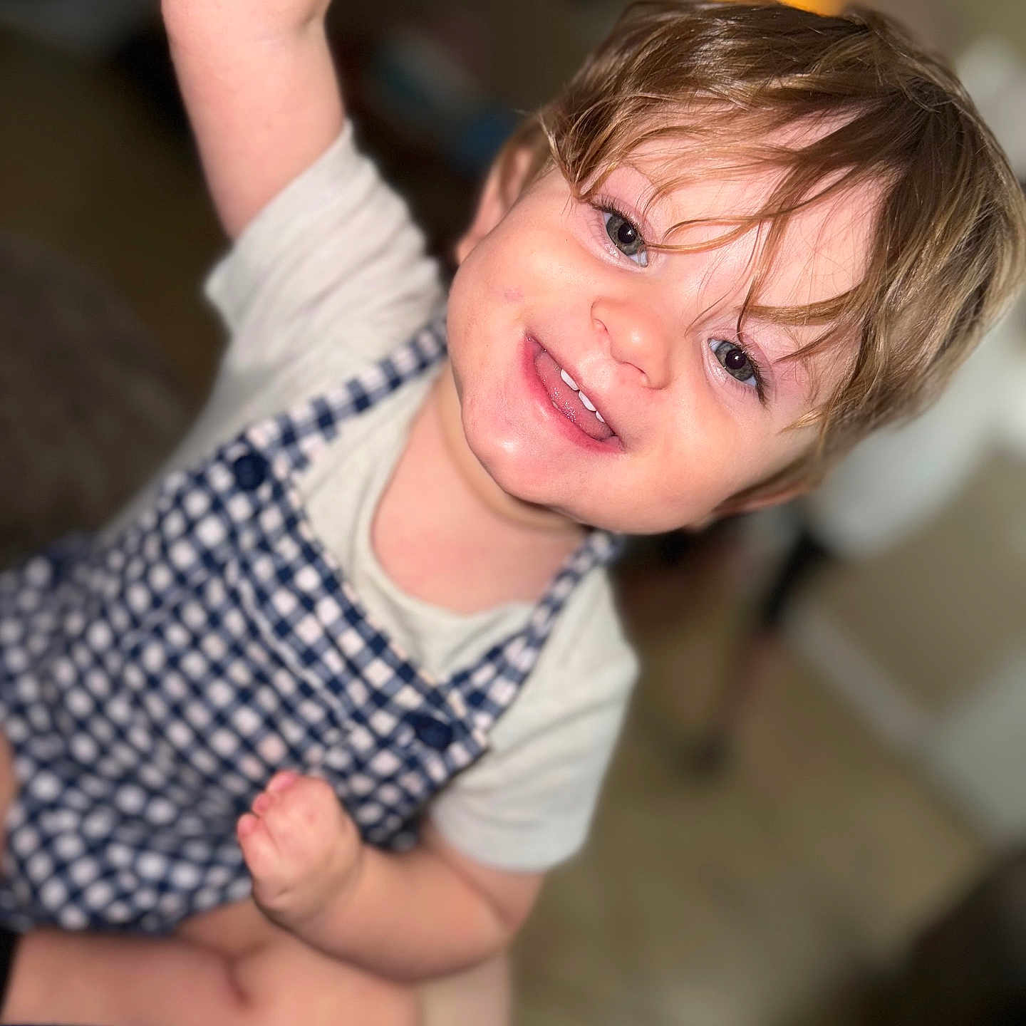 William joined the competition — help win amazing prizes! baby, casual, cheerful, child, clothing, cute, expression, eyes, face, hair, happy, indoor, mouth, person, portrait, raised_arm, sitting, skin, smiling, toddler