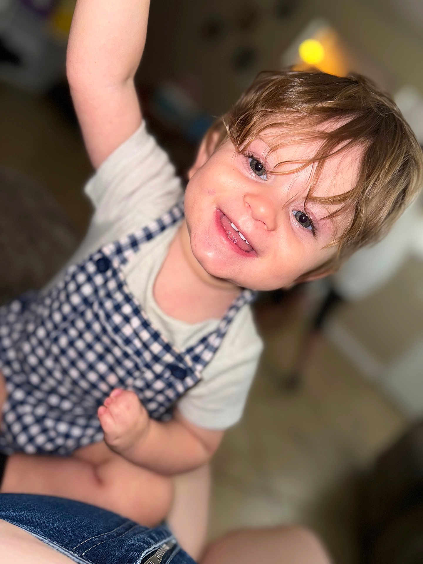 William joined the competition — help win amazing prizes! child, toddler, smiling, happy, indoor, person, face, clothing, hair, cute, baby, cheerful, raised_arm, portrait, skin, eyes, mouth, expression, casual, sitting