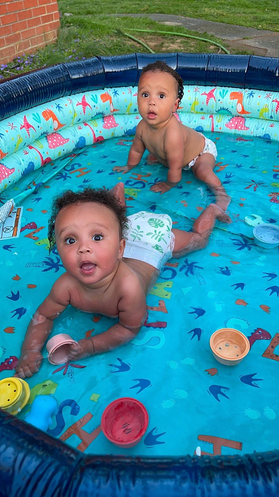 Lamar And Keon joined the competition — help win amazing prizes! aqua, azure, baby, bathing, blue, cheek, chest, child, facial_expression, fun, happy, leisure, person, play, recreation, red, skin, summer, surprise, swimming_pool