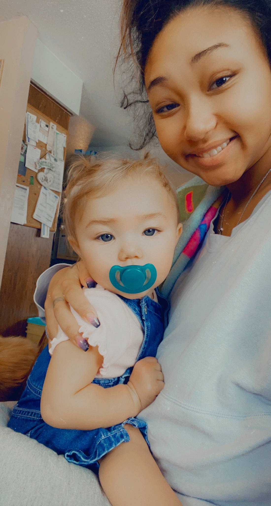 Ariella is registered to the contest to win money with this photo: arm, azure, baby, baby_toddler_clothing, cheek, chin, eye, eyebrow, face, finger, gesture, hairstyle, happy, interaction, iris, joy, lip, mouth, nose, person