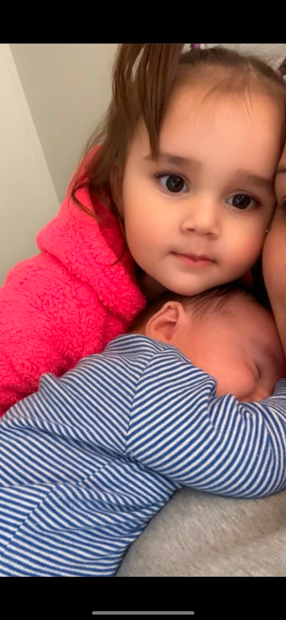 Evailiah is registered to the contest to win money with this photo: arm, baby, black_hair, cheek, comfort, eyelash, finger, forehead, gesture, happy, iris, lip, long_hair, mouth, neck, nose, person, skin, sleeve, smile