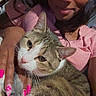 Drake is registered to the contest to win money with this photo: animal, cat, closeup, companion, cuddle, cute, domestic, face, friendly, fur, hand, indoor, nails, pet, pink_nails, pink_shirt, relaxing, selfie, tabby_cat, woman
