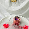 Ahvi is registered to the contest to win money with this photo: baby, bath, bubbles, celebration, cute, decor, floral_crown, flower_arrangement, flowers, hair, infant, newborn, peaceful, pink_flowers, portrait, relaxation, skin, soft_lighting, white_background, wooden_plaque