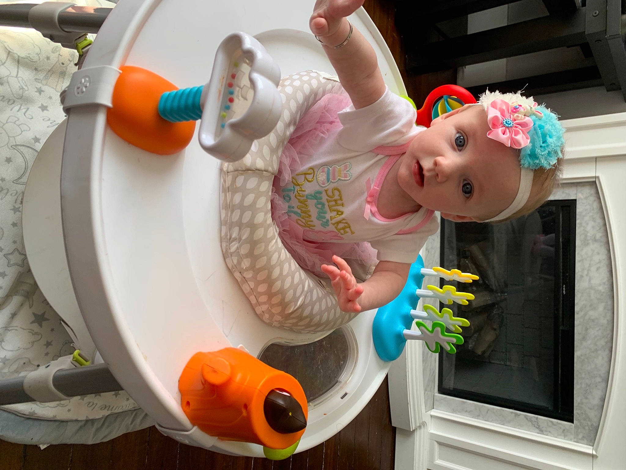 Lillian joined the competition — help win amazing prizes! baby, baby_playing_with_toys, baby_products, baby_toddler_clothing, child, design, fun, happy, headwear, leisure, organ, person, photograph, pink, product, room, smile, snapshot, toddler, toy