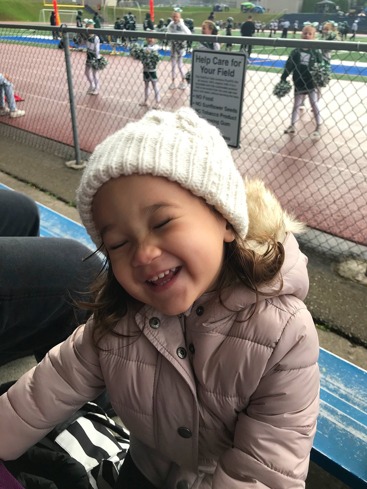 Olive is registered to the contest to win money with this photo: child, headgear, joy, person, skin, smile, toddler