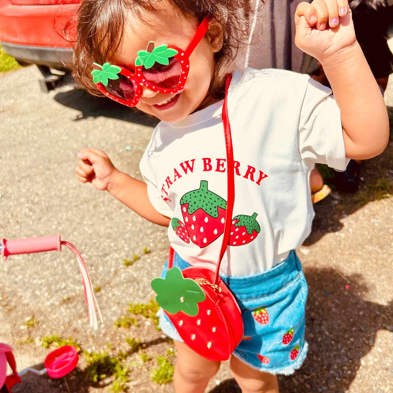 Ruby joined the competition — help win amazing prizes! accessories, baby, bodypart, city, clothing, face, finger, glasses, hand, head, person, photography, portrait, road, shorts, street, summer, sunglasses, t_shirt, urban