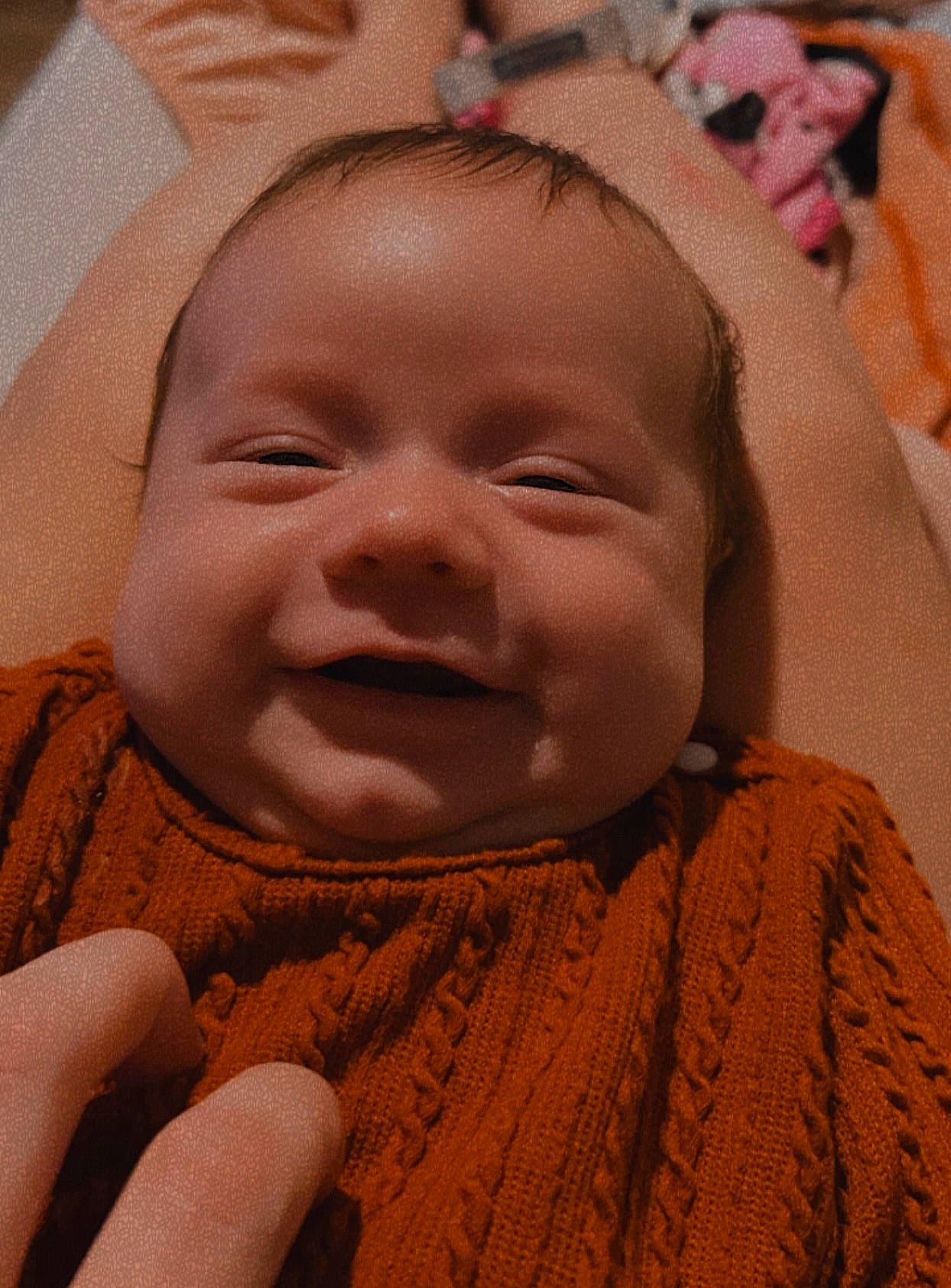 Oliver joined the competition — help win amazing prizes! baby, brown, cheek, chin, eyebrow, face, finger, forehead, gesture, happy, iris, lip, mouth, nose, person, pink, skin, smile, textile, toddler