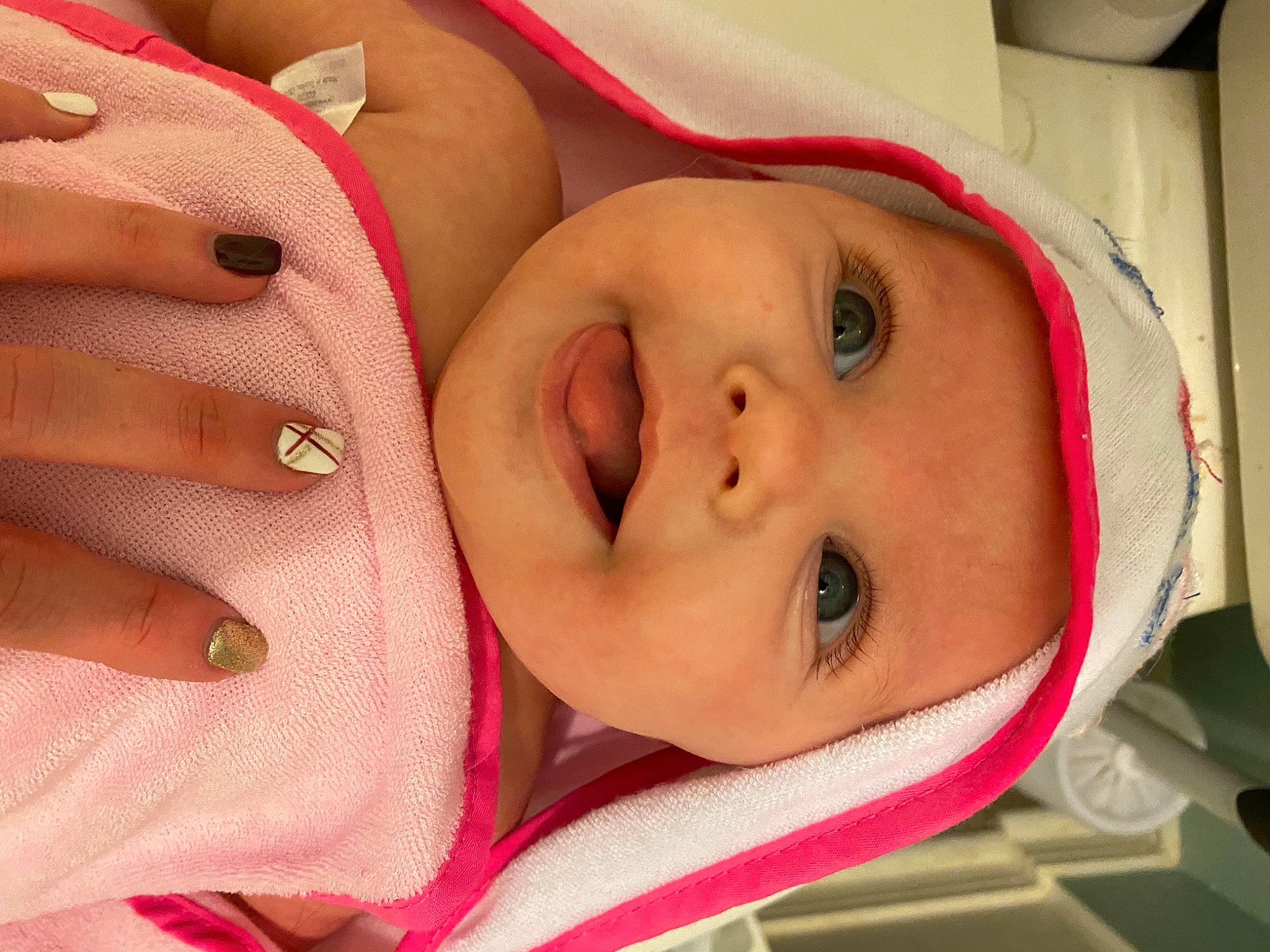 Raelynn joined the competition — help win amazing prizes! baby, baby_toddler_clothing, cheek, child, chin, comfort, eye, eyebrow, eyelash, face, finger, gesture, head, headwear, iris, lip, mouth, nose, person, pink