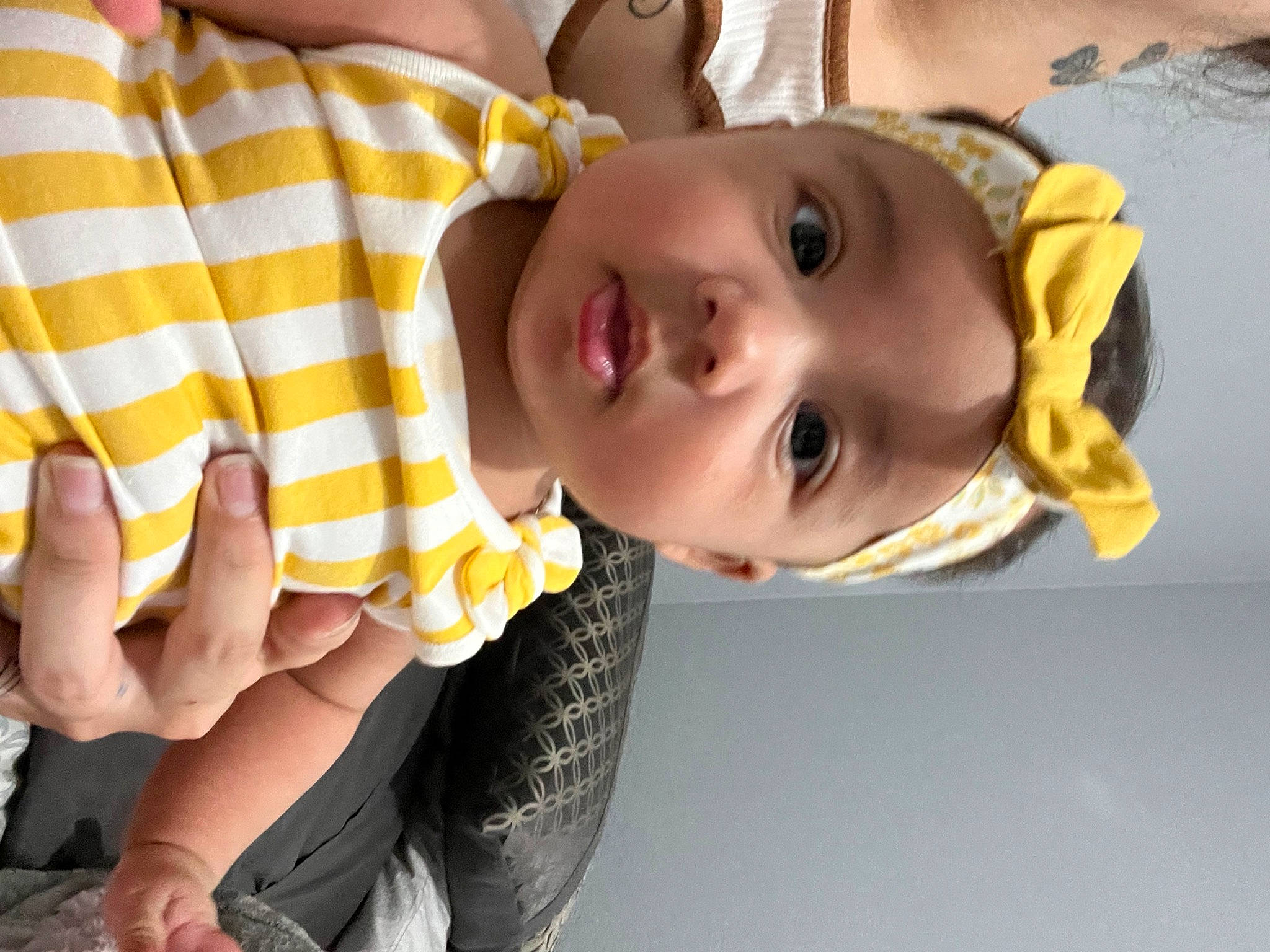 Alyanna joined the competition — help win amazing prizes! baby, cheek, child, elbow, eyelash, fashion_accessory, finger, fun, gesture, happy, hat, lip, mouth, neck, nose, pattern, person, sleeve, smile, toddler