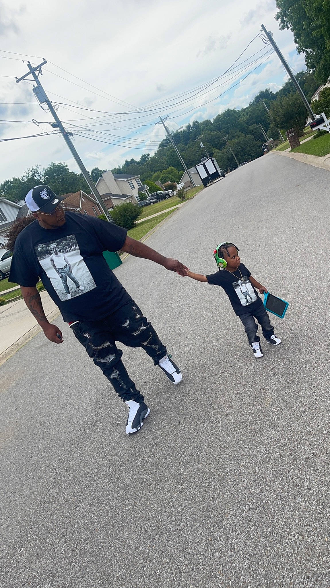 Asriel joined the competition — help win amazing prizes! asphalt, cloud, competition_event, event, fun, grass, headwear, leisure, pedestrian, person, plant, player, pole, recreation, road, road_surface, rolling, sky, sports, team