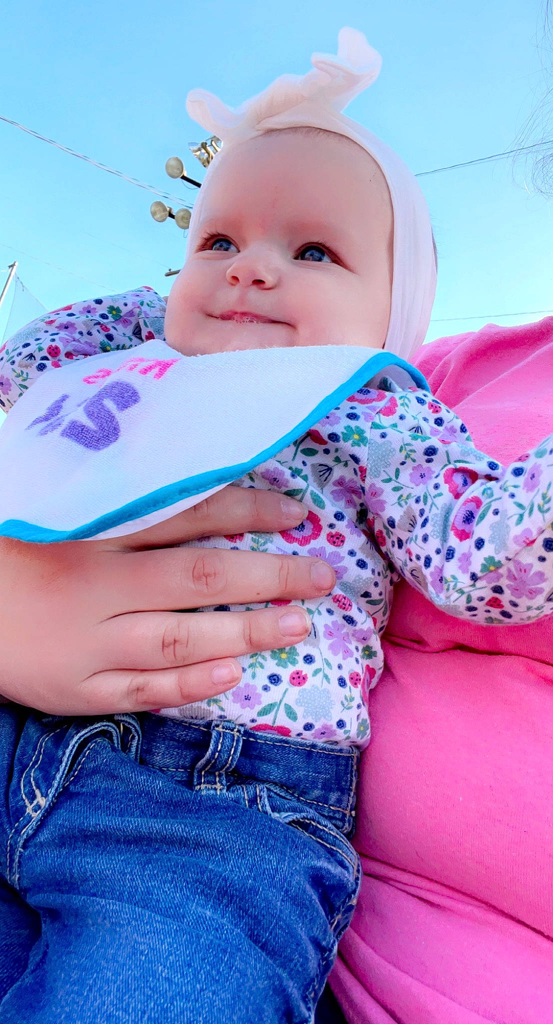 Destiny joined the competition — help win amazing prizes! azure, baby, baby_toddler_clothing, blue, child, denim, electric_blue, eye, fun, happy, headgear, leisure, lip, people, person, pink, skin, smile, t_shirt, textile