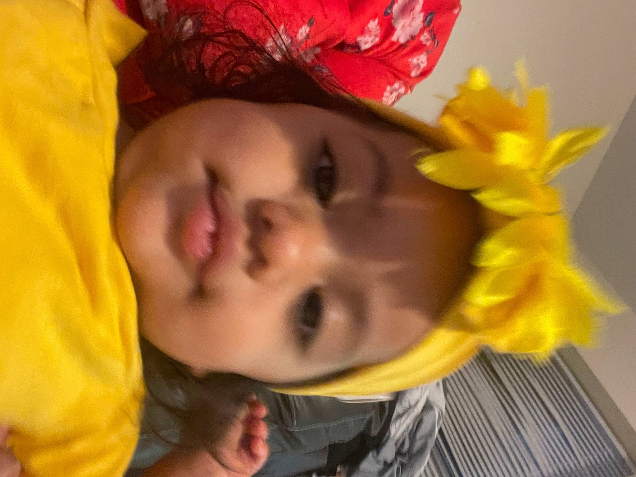 Camila joined the competition — help win amazing prizes! baby, baby_toddler_clothing, cheek, child, eye, eyebrow, eyelash, fun, happy, headgear, headwear, iris, lip, mouth, nose, person, petal, plant, skin, smile