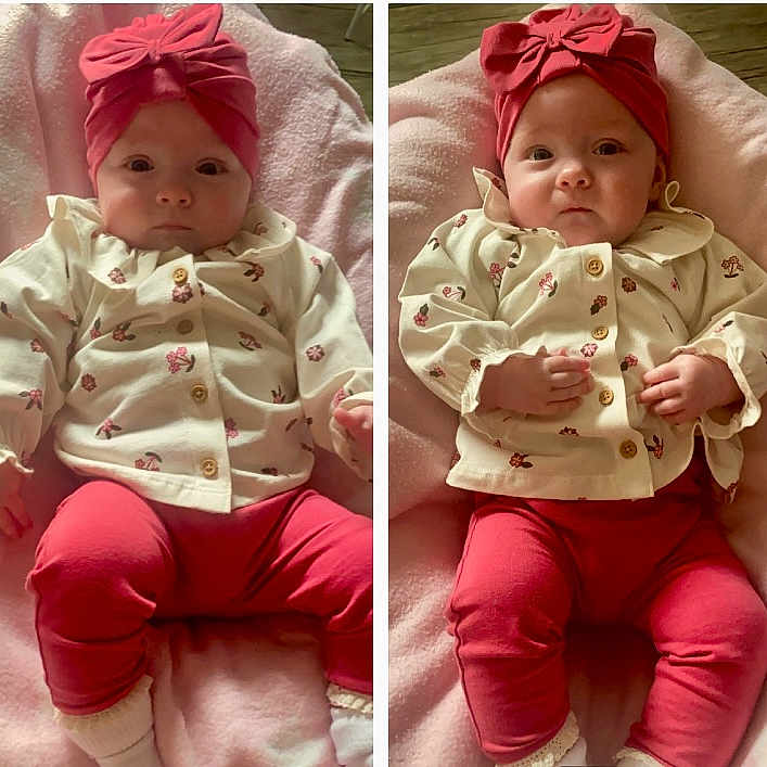 Billie N Hallie is registered to the contest to win money with this photo: art, baby, bed, bonnet, cap, clothing, coat, costume, couch, face, furniture, hat, head, hood, jacket, newborn, pants, person, photography, portrait