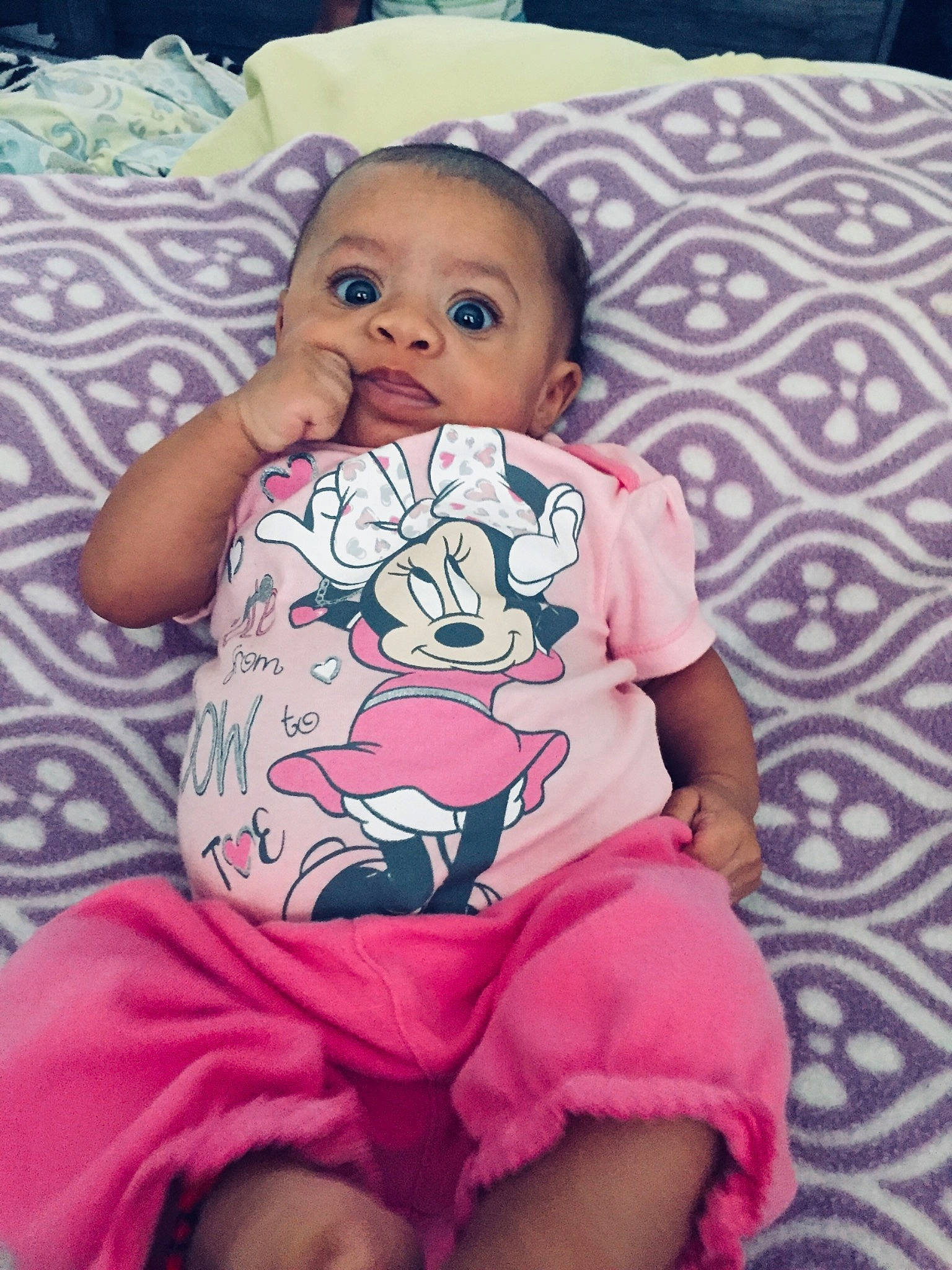 Imayah is registered to the contest to win money with this photo: baby, baby_toddler_clothing, cheek, child, diaper, person, pink, toddler