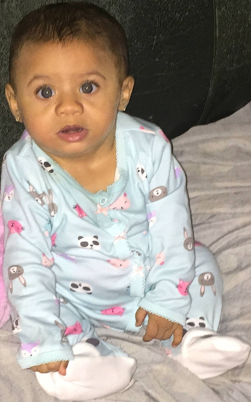 Imayah joined the competition — help win amazing prizes! baby, cheek, child, lip, nose, person, pink, play, sitting, skin, smile, toddler