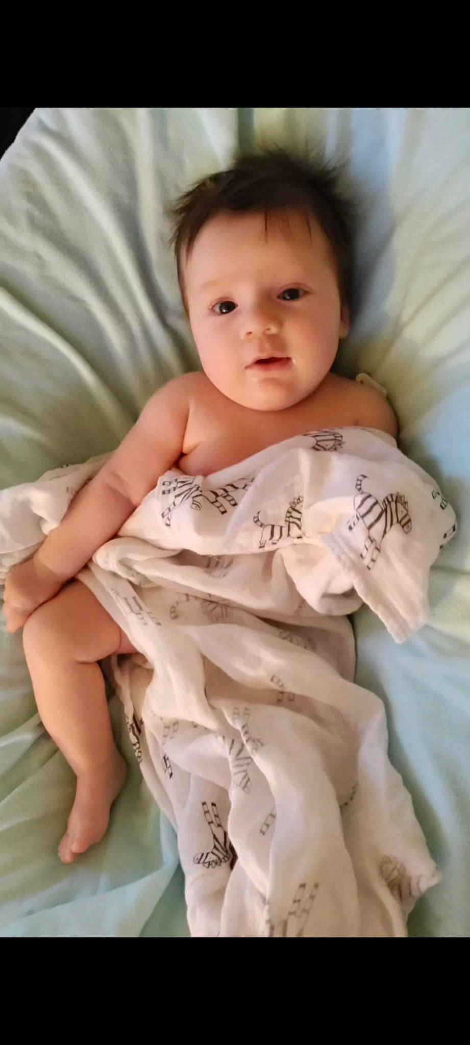 Chevelle is registered to the contest to win money with this photo: abdomen, baby, baby_toddler_clothing, child, comfort, eye, finger, flash_photography, happy, human_leg, linens, neck, pattern, person, sitting, skin, sleeve, textile, thigh, thumb