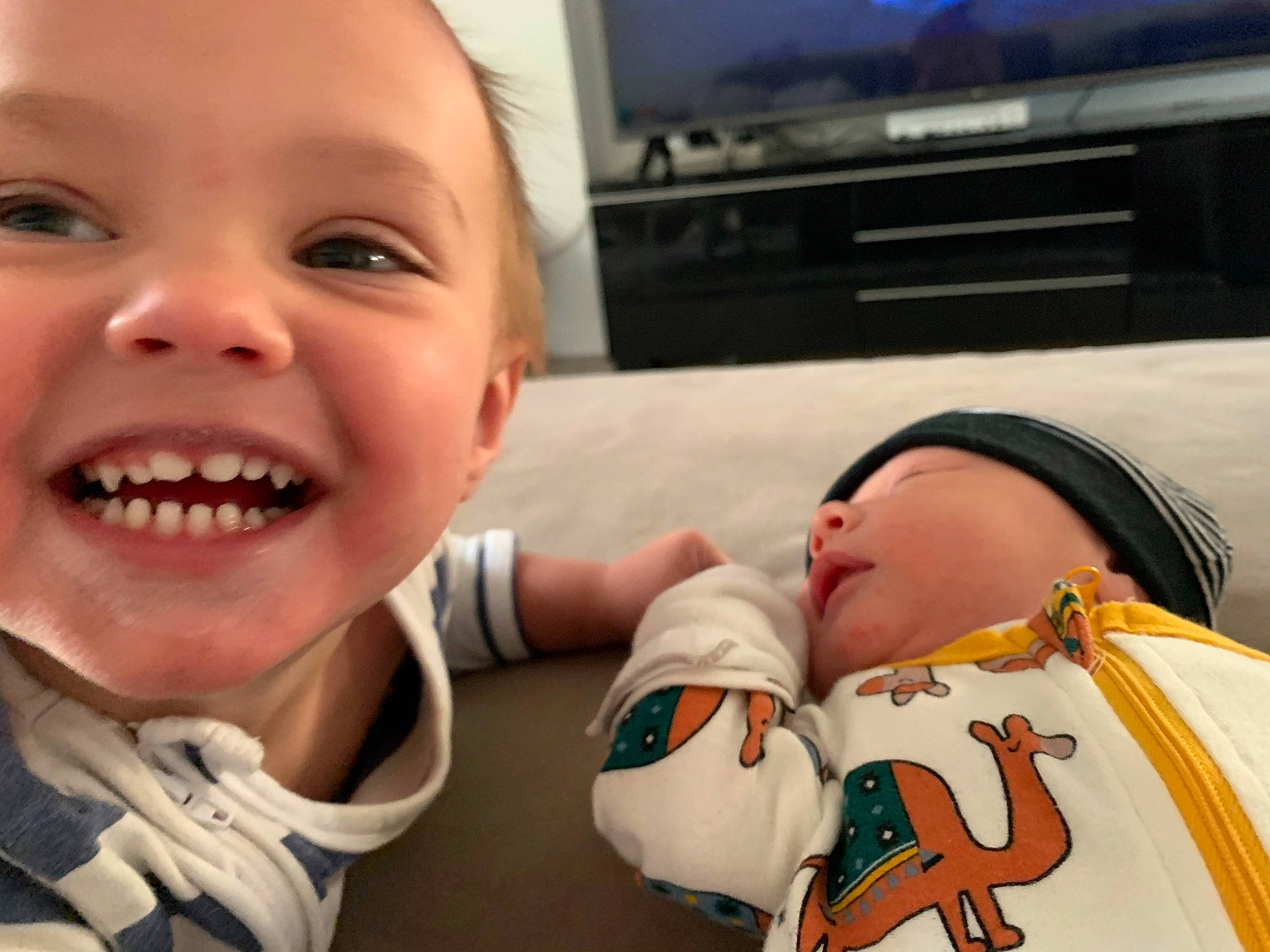 Hudson joined the competition — help win amazing prizes! baby, cheek, child, cool, eye, face, facial_expression, footwear, happy, head, joy, laugh, mouth, nose, organ, person, product, selfie, skin, smile