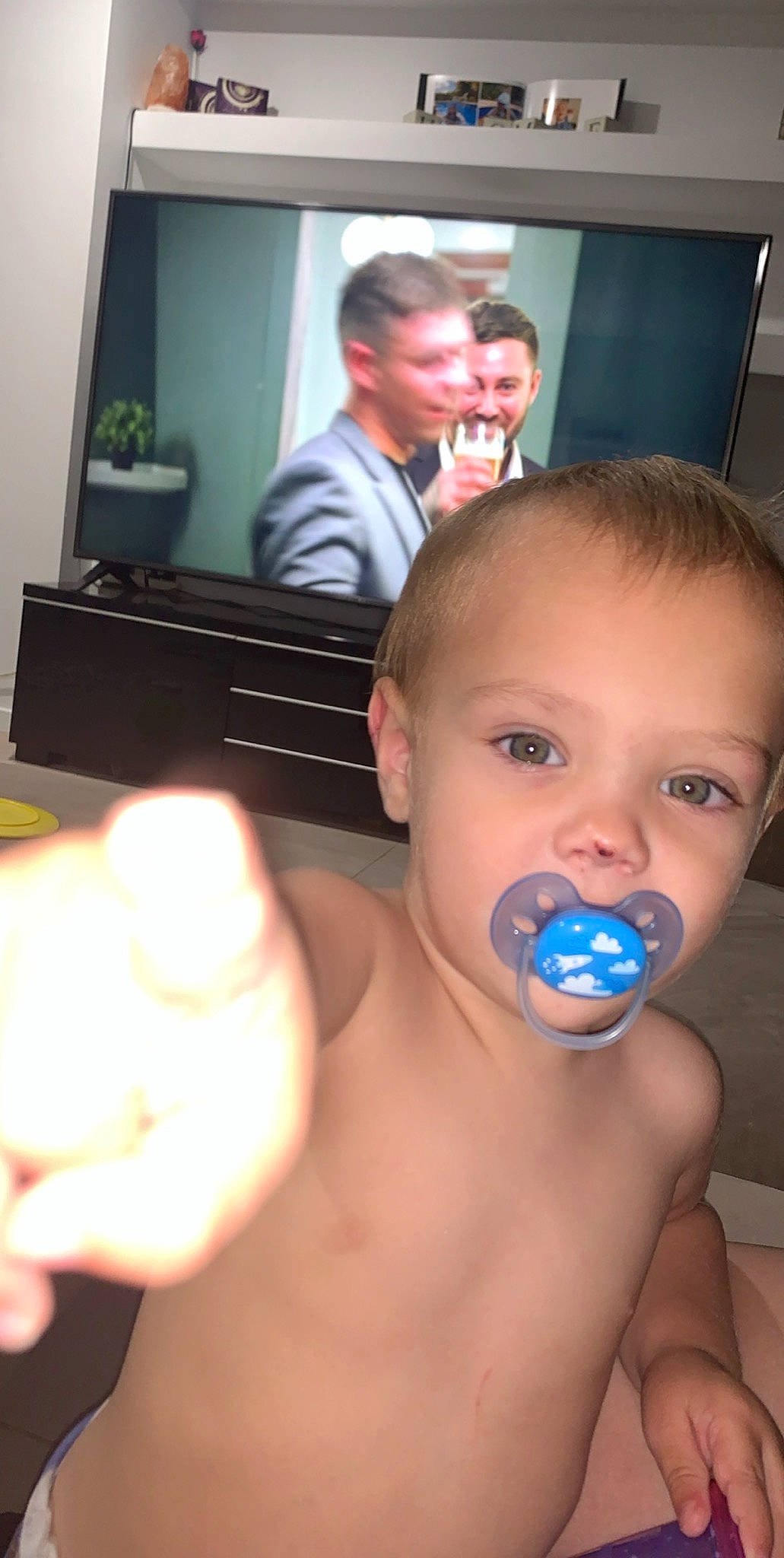 Hudson joined the competition — help win amazing prizes! arm, baby, barechested, cheek, chest, child, ear, face, finger, forehead, hand, head, joy, leg, mouth, muscle, neck, nose, person, selfie