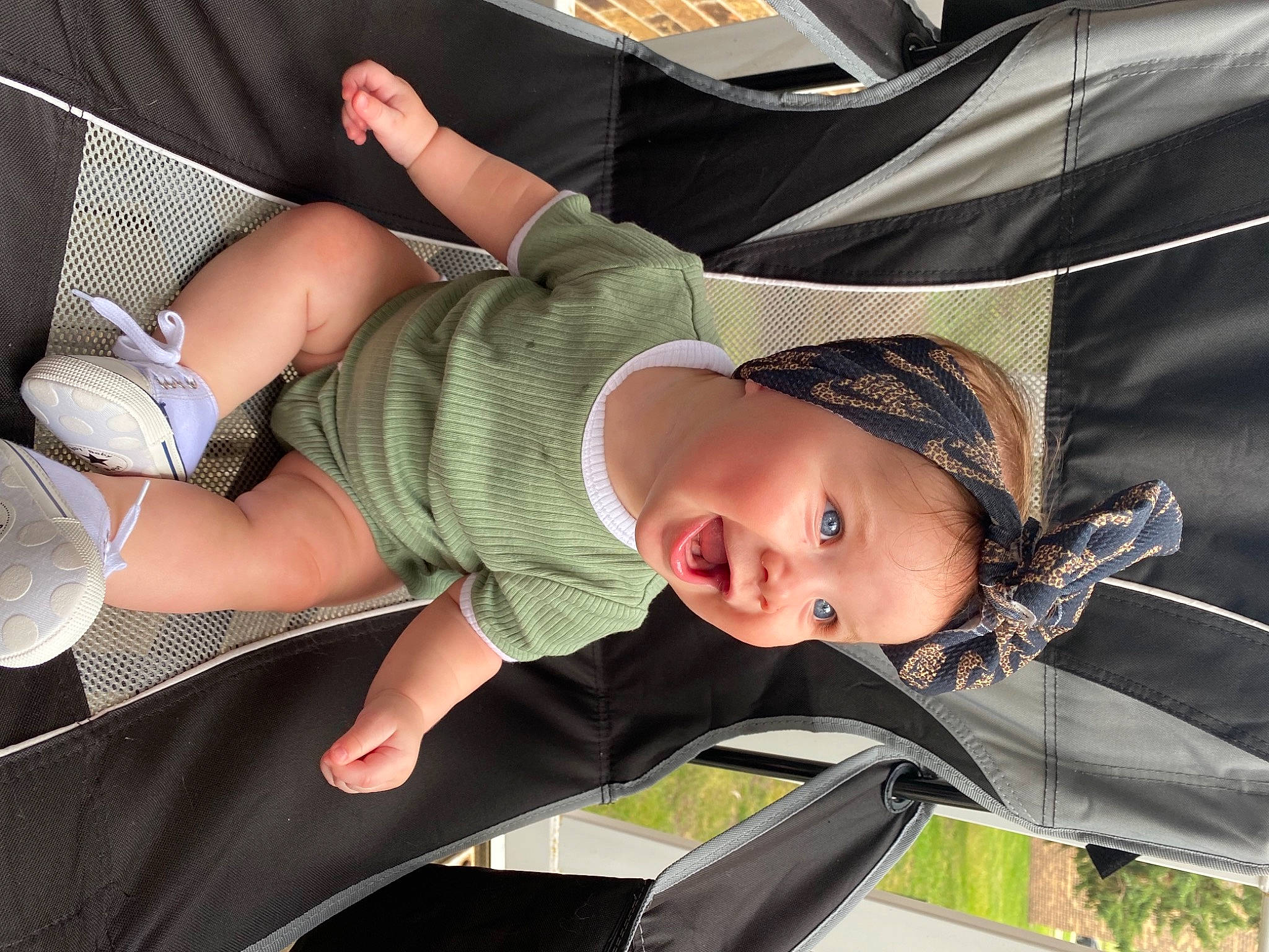 Aspyn joined the competition — help win amazing prizes! arm, baby, baby_products, child, comfort, cool, elbow, fun, gesture, hat, human_leg, joint, knee, leisure, person, recreation, sitting, smile, thigh, toddler