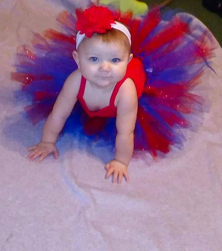 Renlee is registered to the contest to win money with this photo: baby, ballet_tutu, child, costume, costume_accessory, fictional_character, fun, hair_accessory, headgear, person, play, toddler