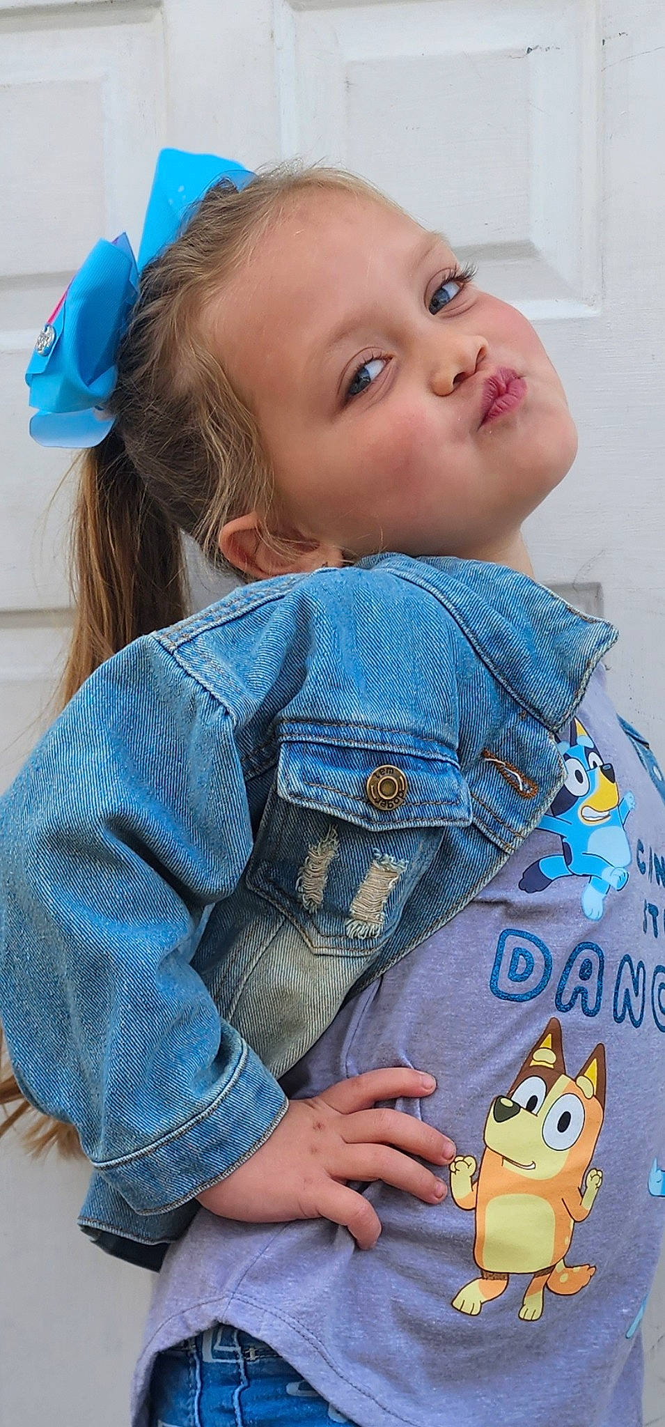 Phenix is registered to the contest to win money with this photo: azure, baby_toddler_clothing, blue, button, cheek, child, clothing, cool, denim, electric_blue, happy, organ, outerwear, pattern, person, skin, sleeve, t_shirt, textile, toddler