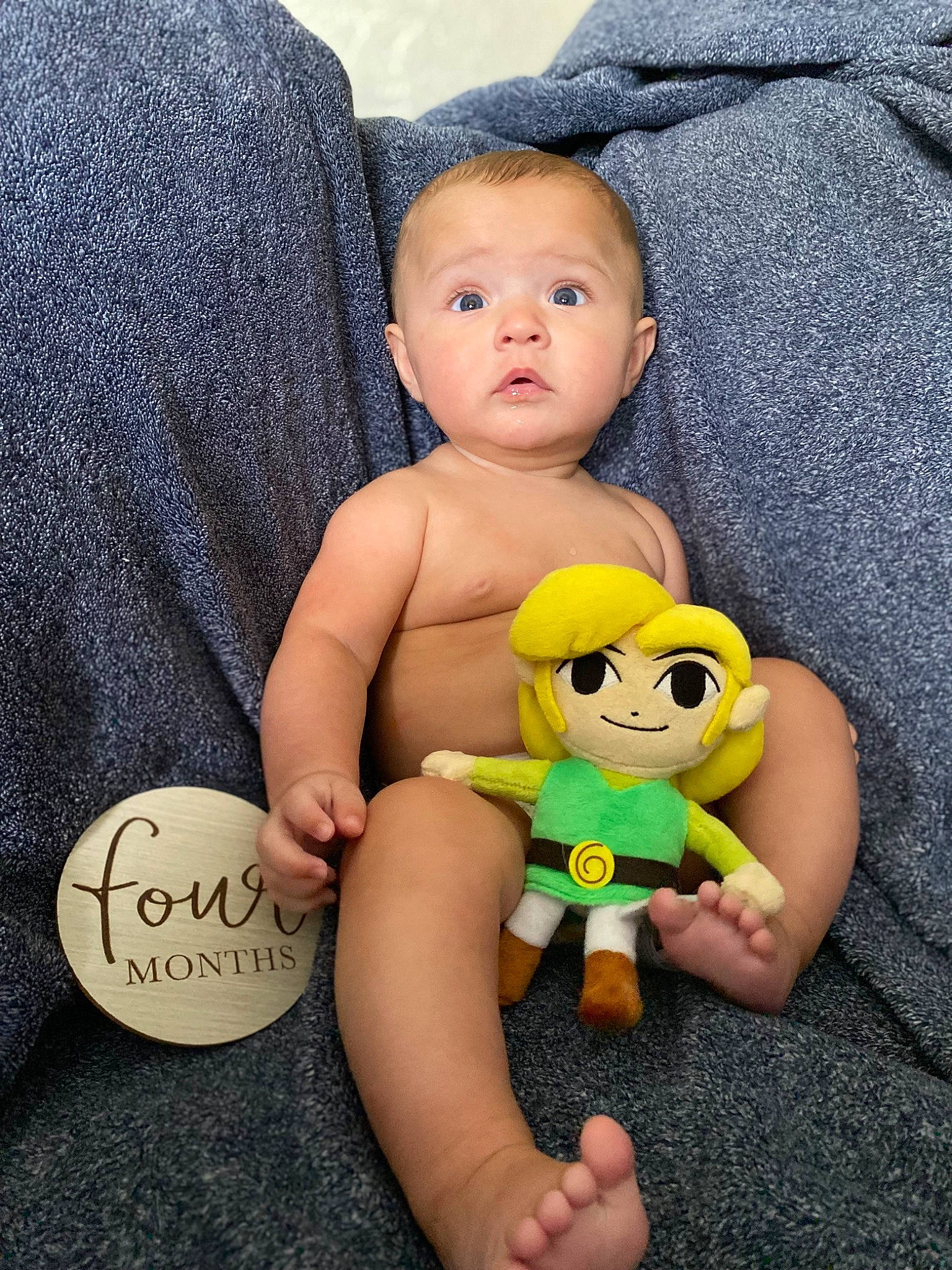 Link joined the competition — help win amazing prizes! baby, baby_toddler_clothing, cheek, child, comfort, doll, eye, facial_expression, finger, gesture, hand, happy, head, nail, person, product, skin, textile, thumb, toddler