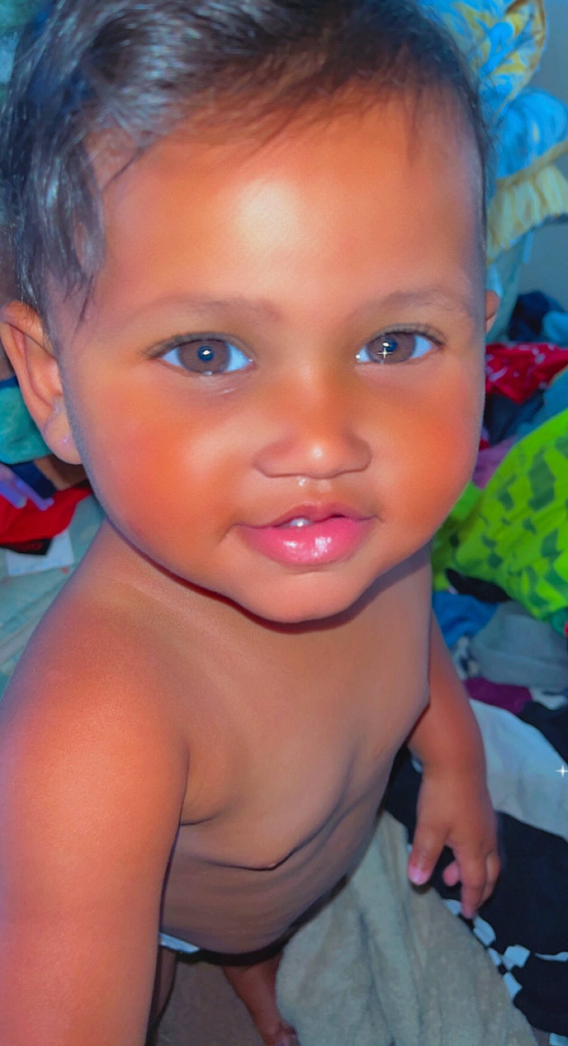 Sariah is registered to the contest to win money with this photo: blue, cheek, chin, dress, ear, eye, eyebrow, eyelash, forehead, happy, head, iris, lip, mouth, neck, nose, person, shoulder, skin, smile