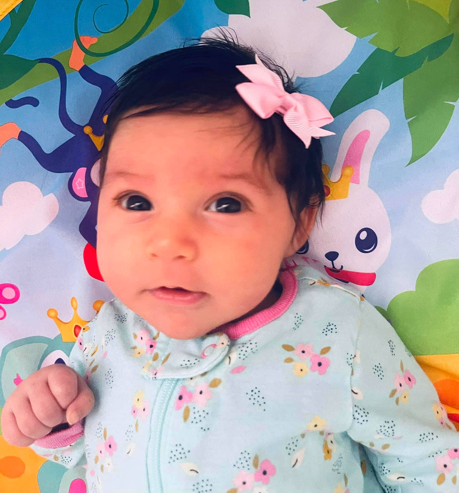 Alivia is registered to the contest to win money with this photo: baby, baby_toddler_clothing, beauty, cheek, child, chin, face, facial_expression, fun, happy, headwear, lip, nose, pattern, person, pink, product, skin, sleeve, textile