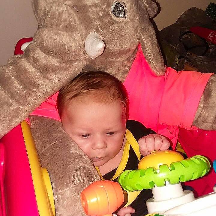 Remington joined the competition — help win amazing prizes! baby, baby_products, baby_toys, child, ear, head, person, play, plush, product, skin, stuffed_toy, toddler, toy