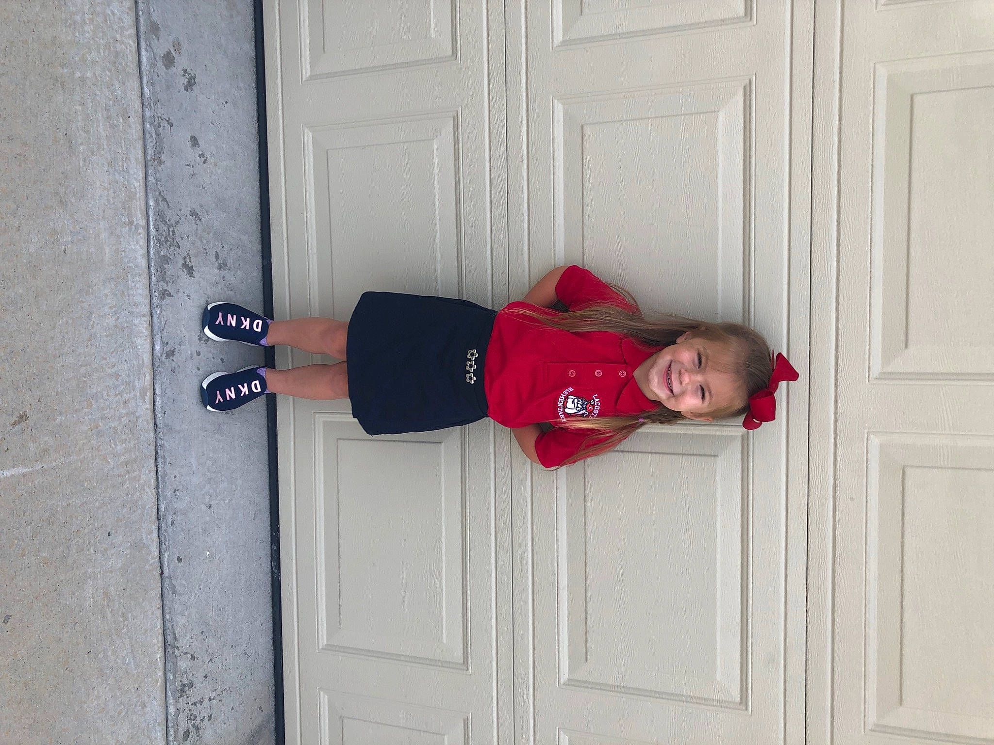 Anastasia joined the competition — help win amazing prizes! carmine, composite_material, concrete, door, fixture, hardwood, hat, home_door, human_leg, joy, knee, magenta, outdoor_shoe, person, sleeve, smile, street_fashion, t_shirt, thigh, waist