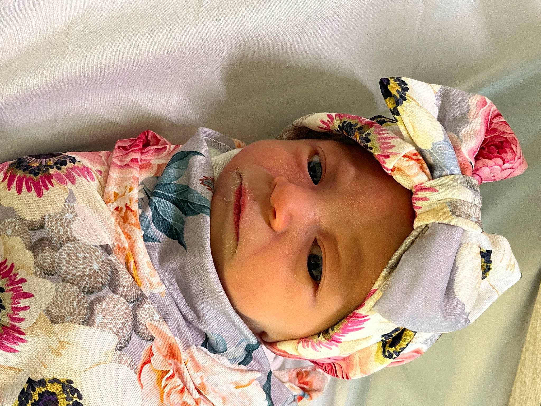 Addyson joined the competition — help win amazing prizes! baby, baby_products, baby_toddler_clothing, cheek, child, comfort, eye, eyelash, happy, head, headgear, headwear, iris, lip, nose, person, pink, skin, sleeve, smile