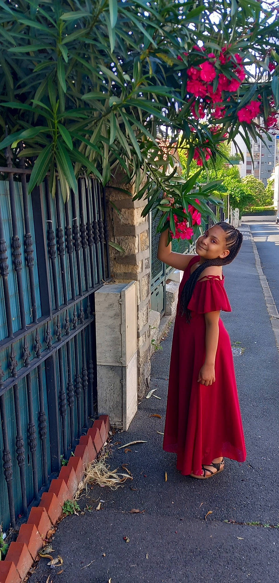 Léonie a rejoint le concours — aidez-le/la à gagner de superbes lots ! arecales, child, floral_design, flower, formal_wear, home_fencing, joy, leisure, magenta, pedestrian, person, plant, road, sidewalk, street, temple, toddler, tourism, tradition, travel