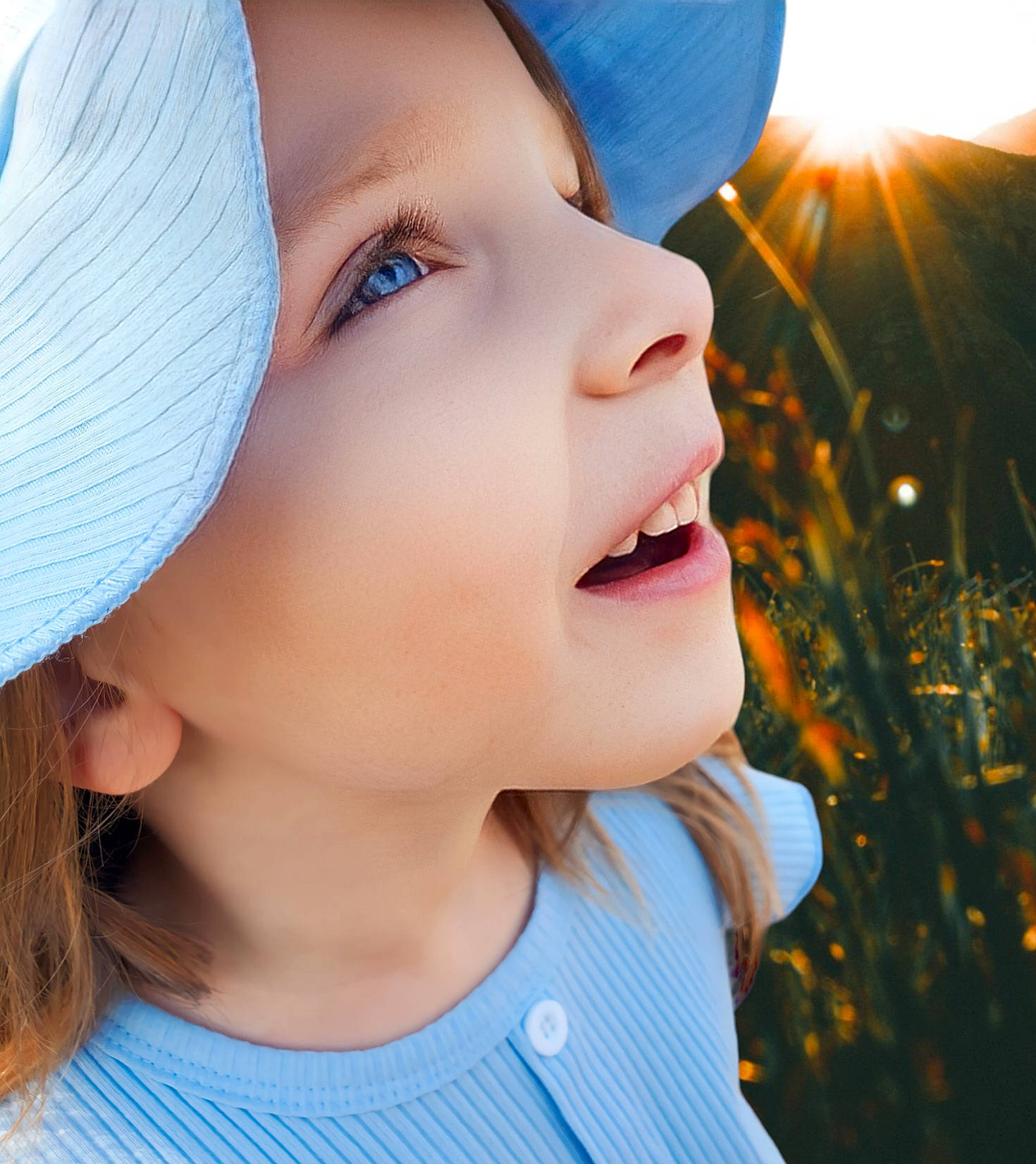 Liana is registered to the contest to win money with this photo: baseball_cap, beauty, blue, cap, child, cool, eye, eyelash, face, flash_photography, fun, gesture, grass, happy, hat, headwear, lip, nose, people_in_nature, person