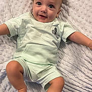 Lennox is registered to the contest to win money with this photo: baby, infant, child, smiling, lying_down, mickey_mouse, clothing, blanket, texture, cute, happy, skin, face, head, legs, arms, one_person, indoor, soft, playful