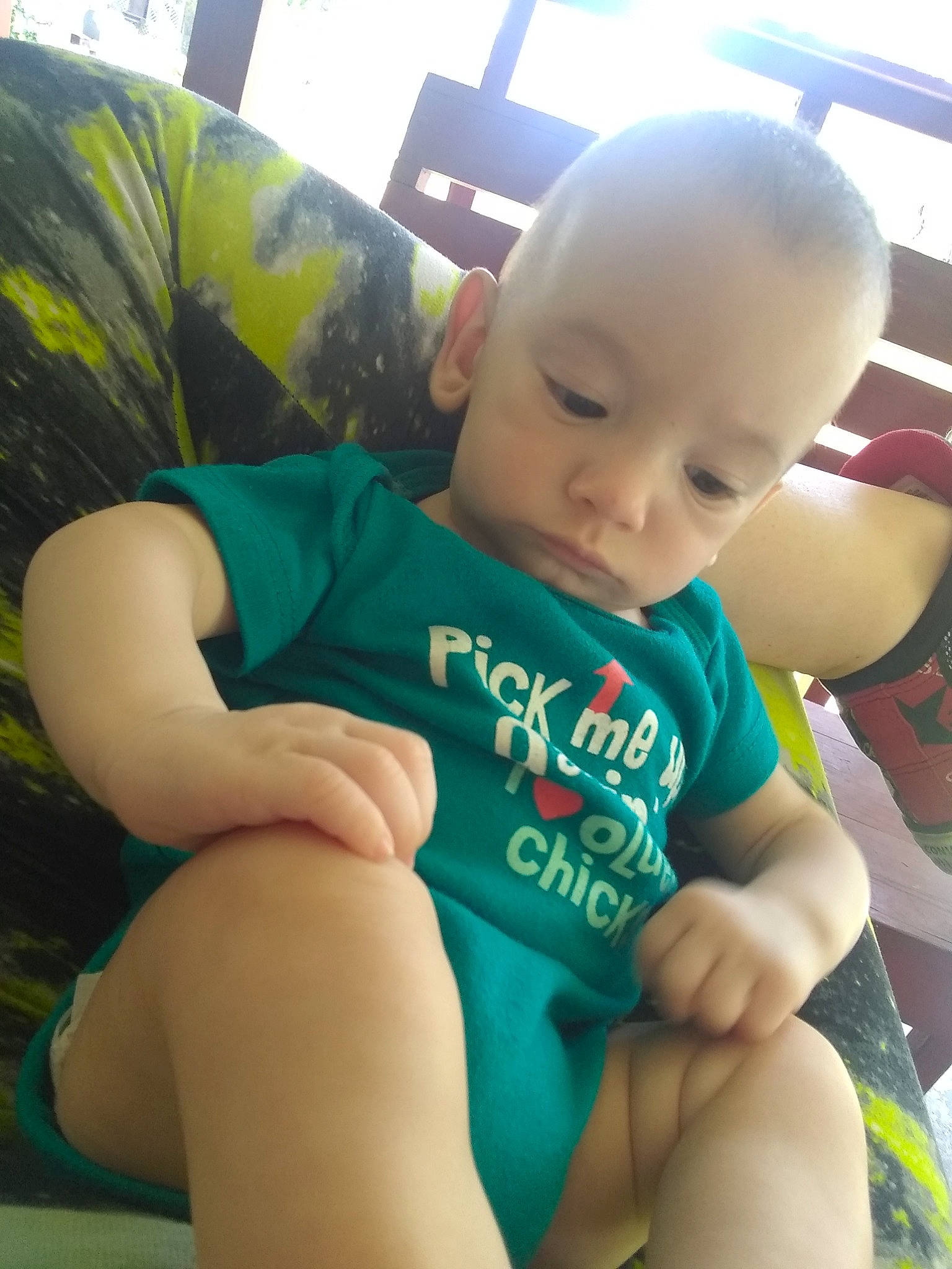 Ace joined the competition — help win amazing prizes! abdomen, arm, baby, child, finger, green, hand, leg, person, sitting, skin, smile, thigh, toddler, trunk, vacation