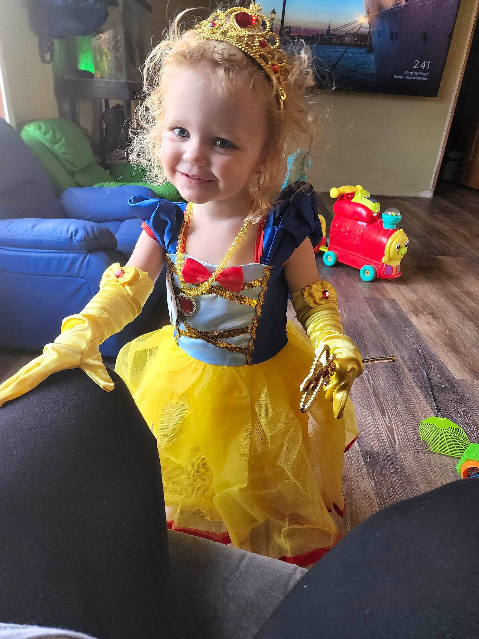 Charlotte joined the competition — help win amazing prizes! baby, baby_toddler_clothing, blond, child, electric_blue, event, face, fun, happy, head, human_leg, iris, jewellery, joy, leisure, person, play, recreation, sitting, smile