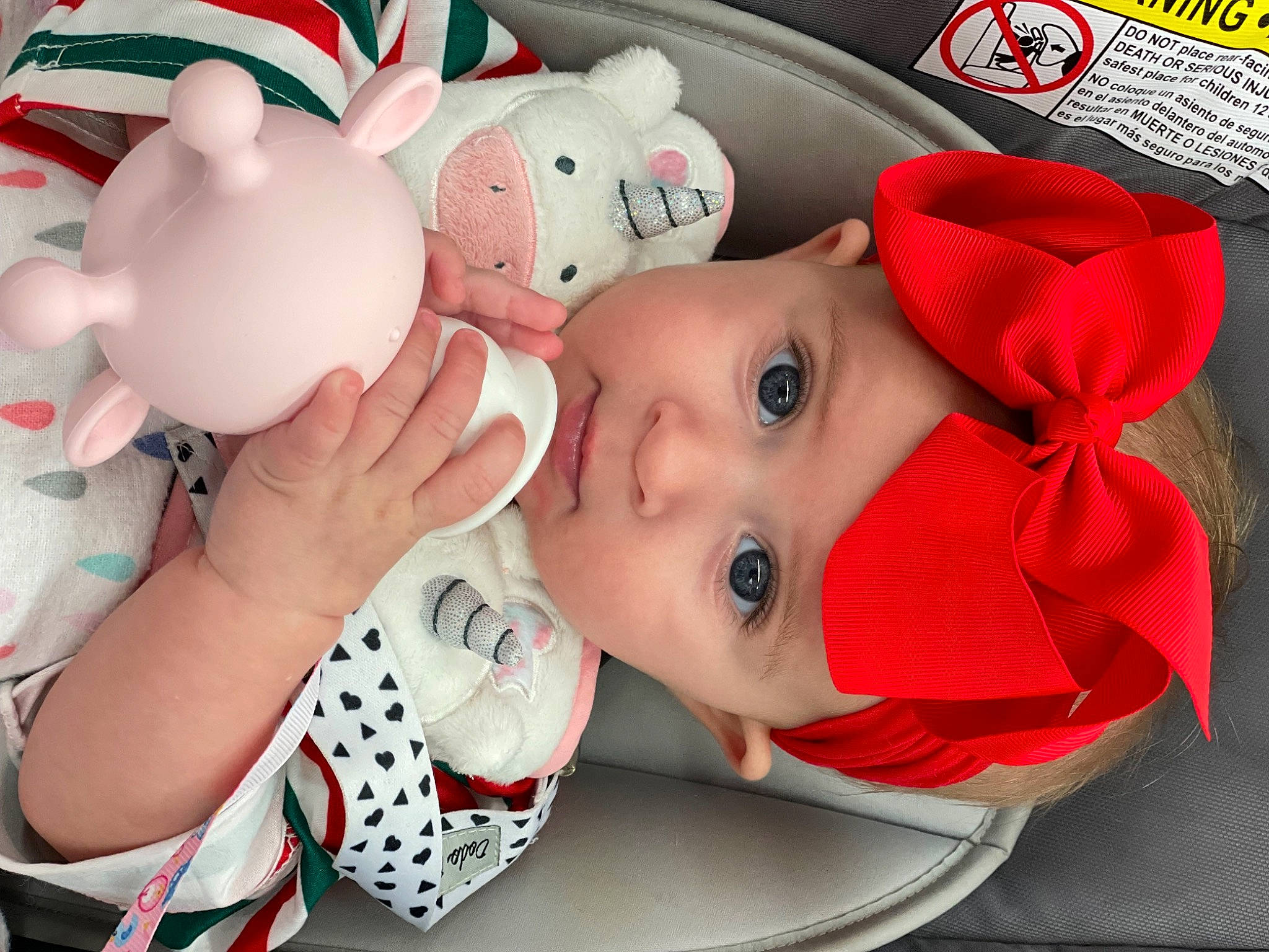 Catherine joined the competition — help win amazing prizes! baby, baby_products, baby_toddler_clothing, baby_toys, carmine, cheek, child, fashion_accessory, happy, hat, headgear, headwear, person, pink, plush, red, skin, stuffed_toy, teddy_bear, toddler