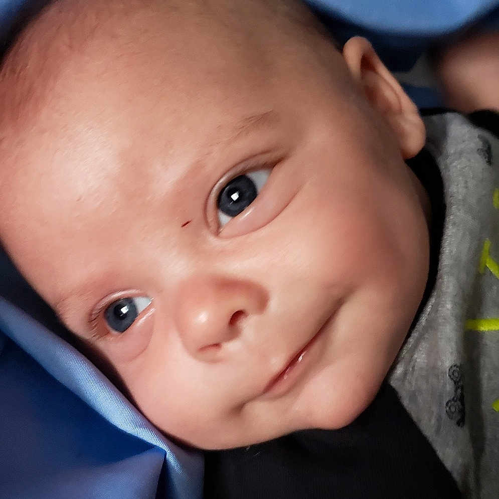 Dillon joined the competition — help win amazing prizes! baby, cheek, child, chin, eye, face, forehead, head, lip, mouth, nose, person, skin, smile, toddler